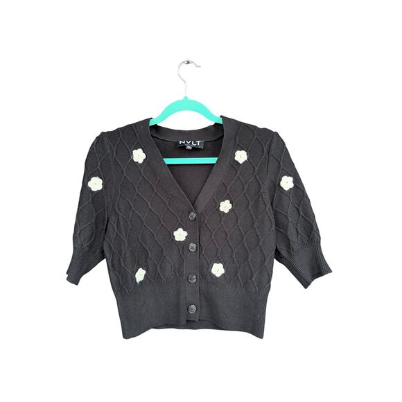 NVLT Tops - NVLT
Women's Button Front Cardigan with 3D Appliques XS